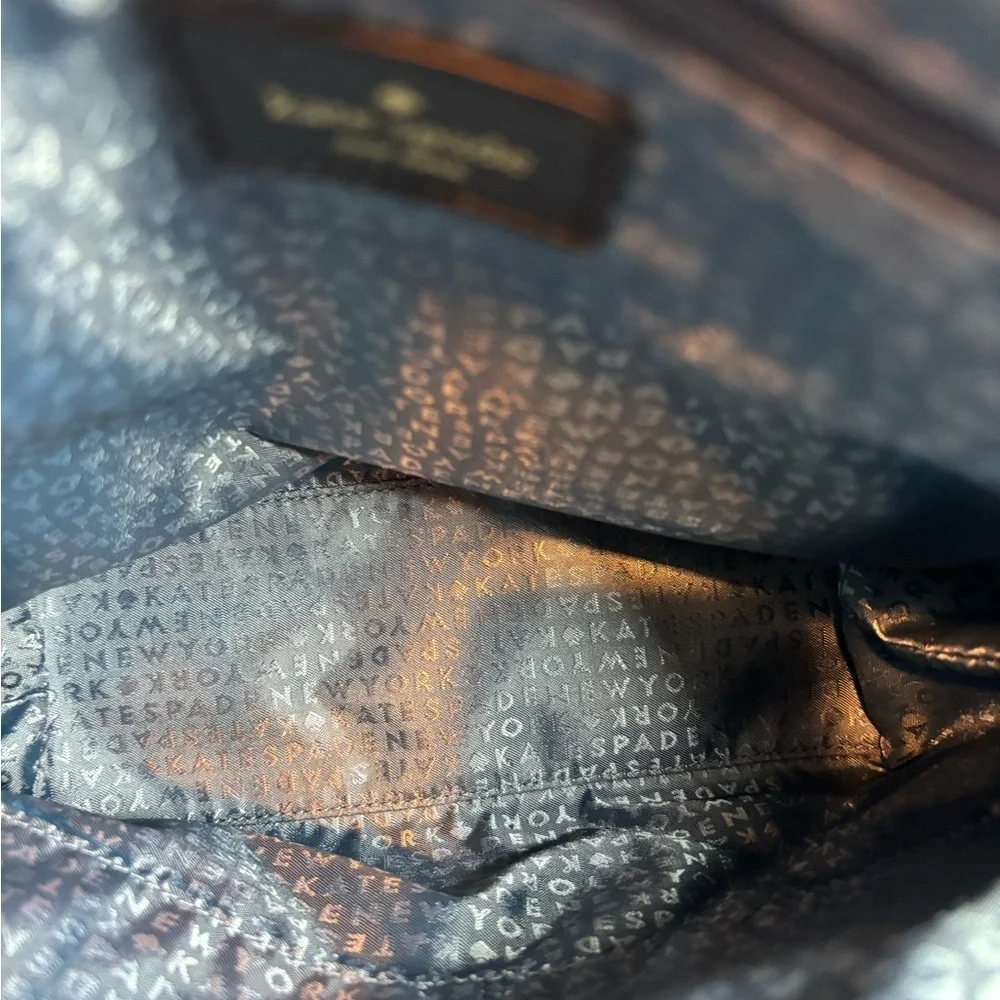 Kate Spade Mavis Street Jeralyn Lakeswdge Blue Glitter Tote   Elegant Bow Detail